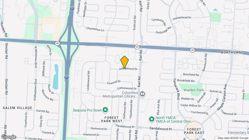 1453 Hempwood Dr Mapa y Detalles de la Ubicación