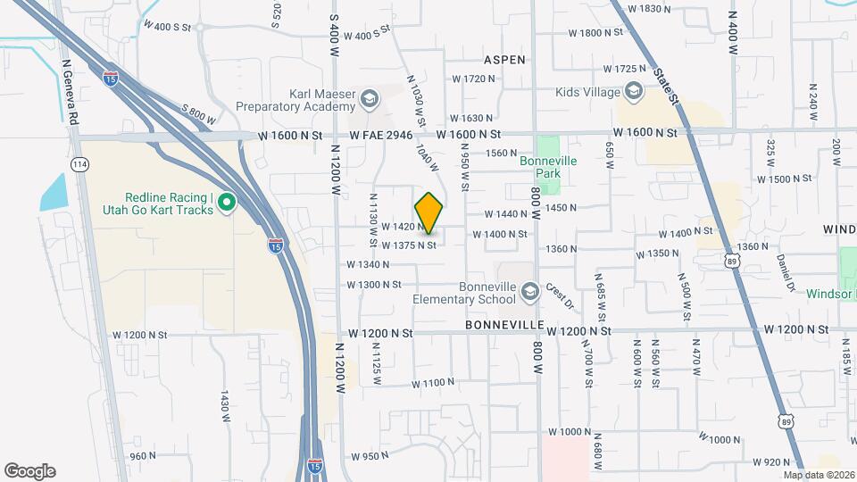 1028 W 1375 N Map and Location Details