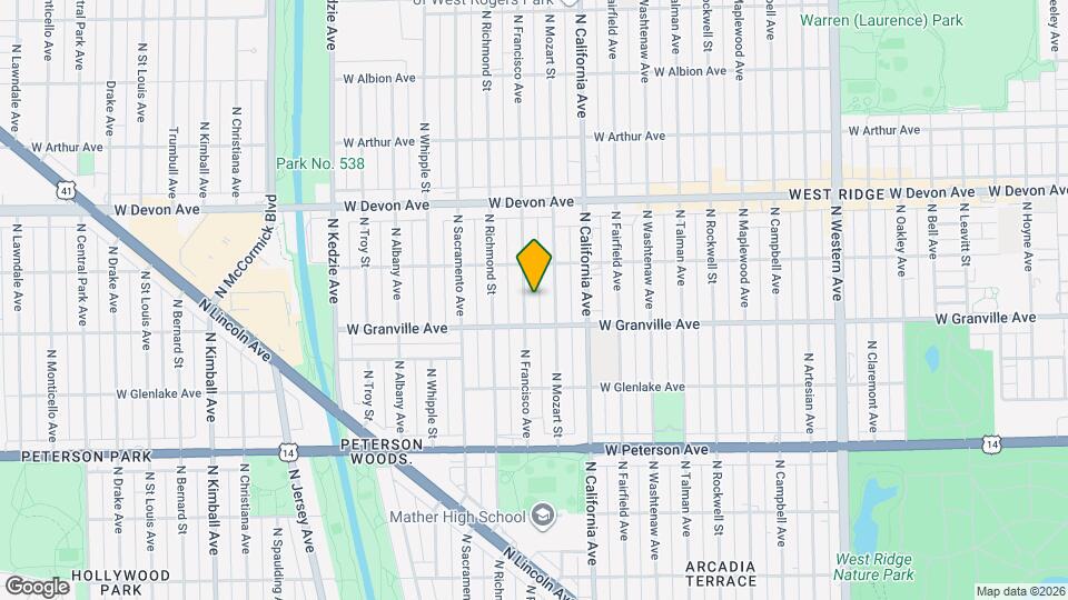 6225 N Francisco Ave Map and Location Details
