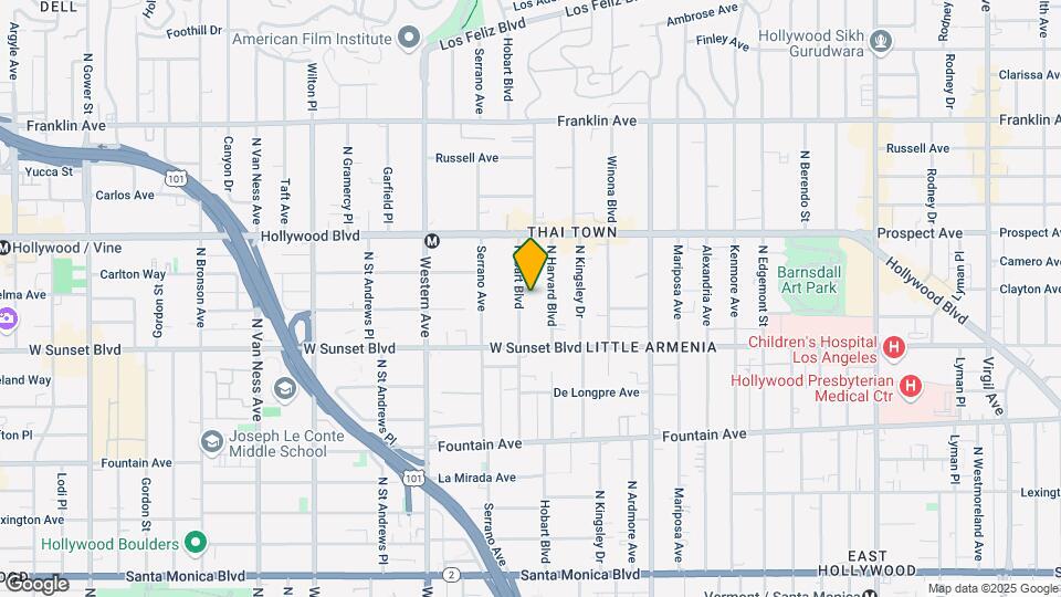 1554 N Hobart Blvd Map and Location Details
