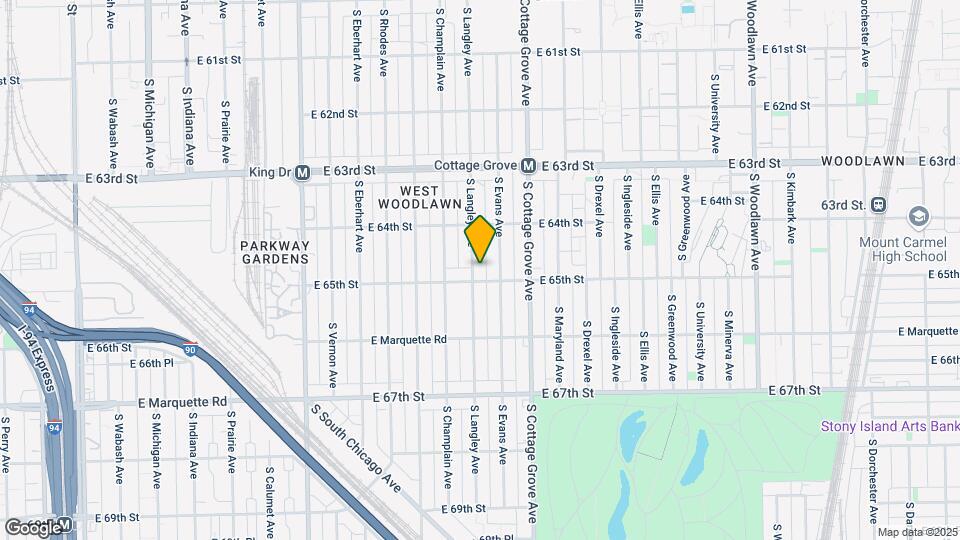 6449 S Langley Ave Map and Location Details