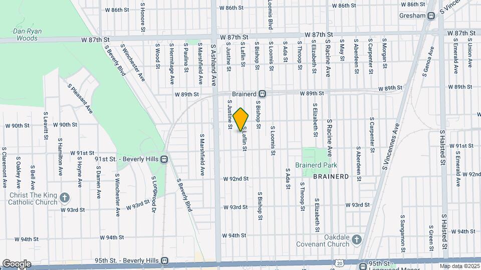 9026 S Laflin St Map and Location Details
