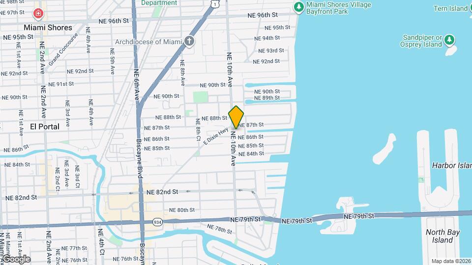 8625 NE 10th Ave Map and Location Details