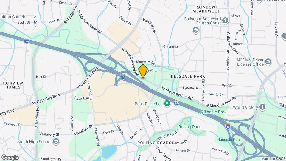 1821 W Meadowview Rd Map and Location Details