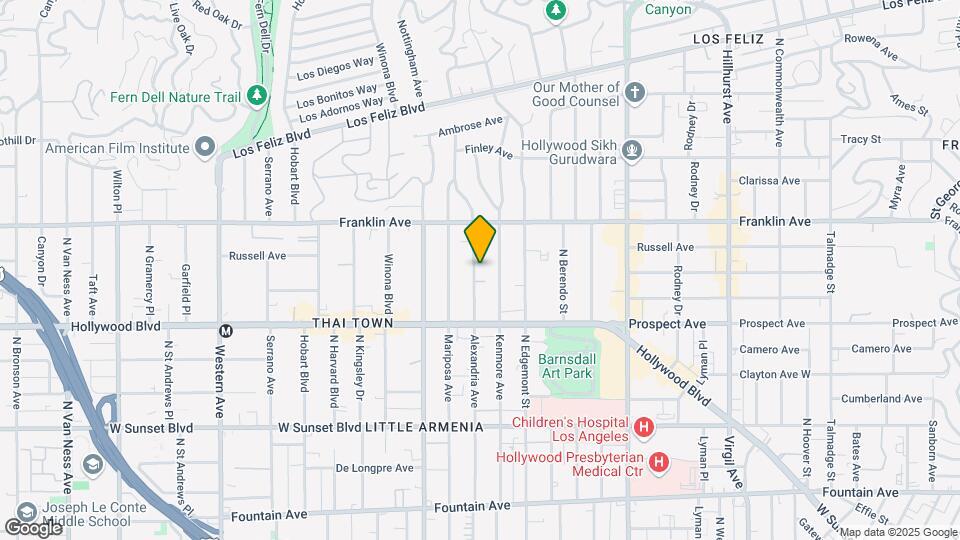1802 N Alexandria Ave Map and Location Details