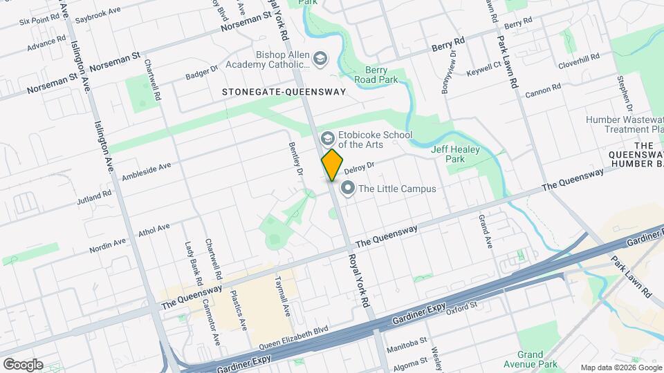 639 Royal York Rd Map and Location Details