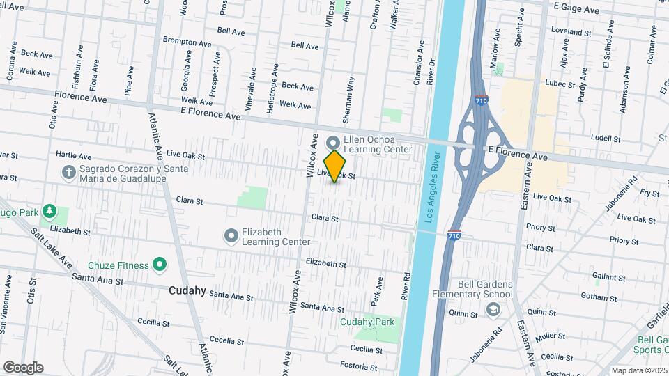 5044 Live Oak St Map and Location Details
