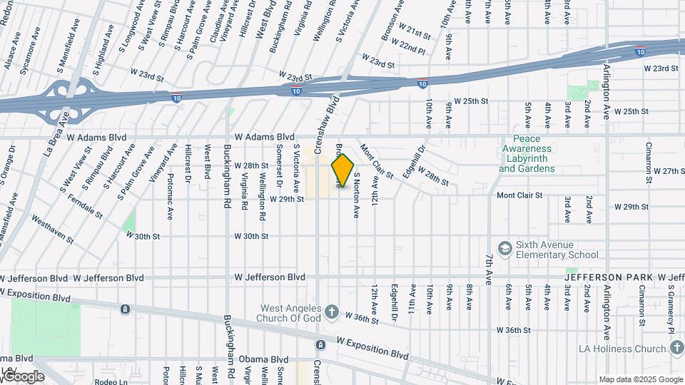 2846 S Bronson Ave Map and Location Details