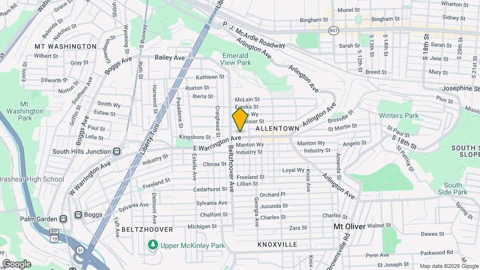 615 E Warrington Ave Map and Location Details