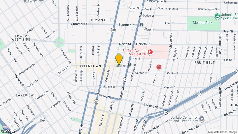 90 N Pearl St Map and Location Details