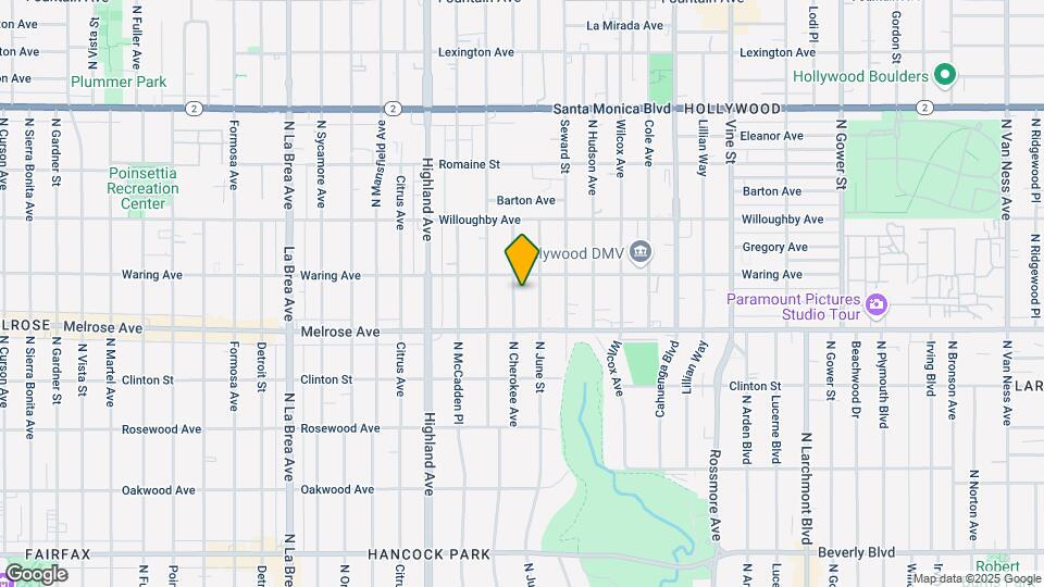 742 N Cherokee Ave Map and Location Details