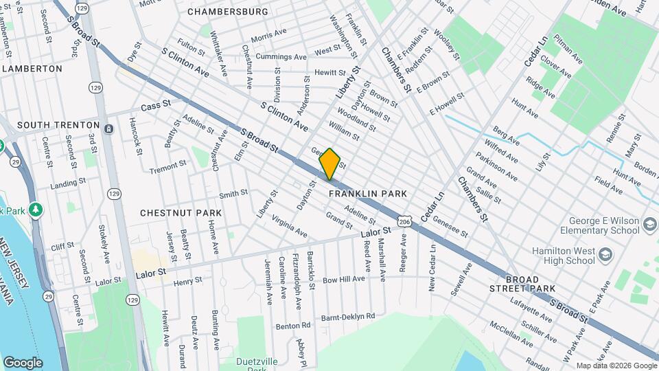 1281 S Broad St Map and Location Details