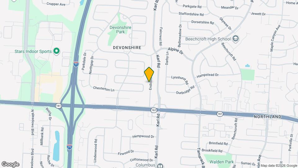 6015 Endicott Rd Map and Location Details