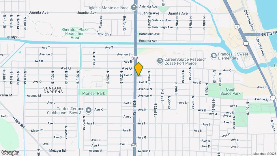 1610 N 25th St Map and Location Details