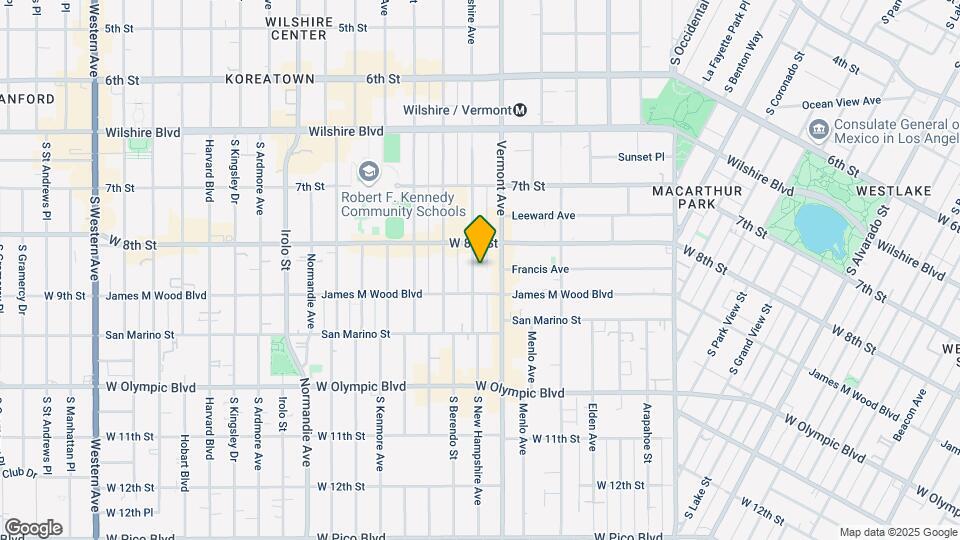830 S New Hampshire Ave Mapa y Detalles de la Ubicación