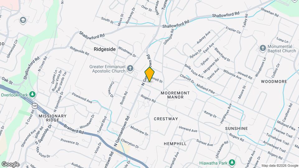 3609 Ridgeside Rd Map and Location Details