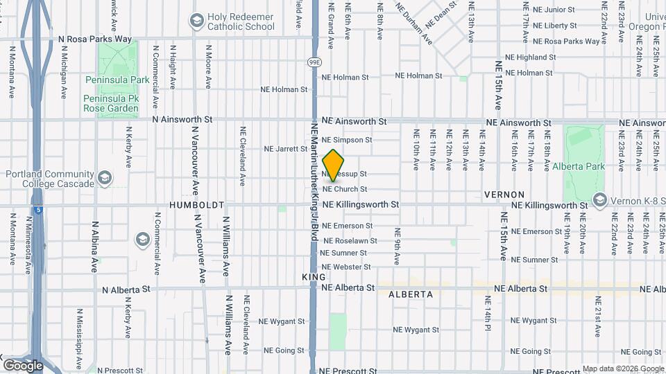 461 NE Church St Map and Location Details