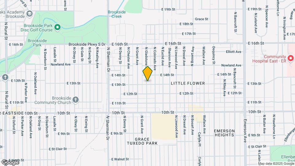 1303 N Gladstone Ave Mapa y Detalles de la Ubicación