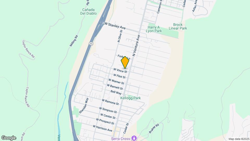41 W Vince St Mapa y Detalles de la Ubicación