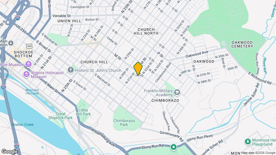 612 N 32nd St Map and Location Details