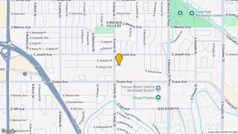 2002 S Holly St Map and Location Details