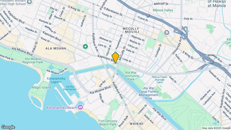 Ala Wai Manor Map and Location Details