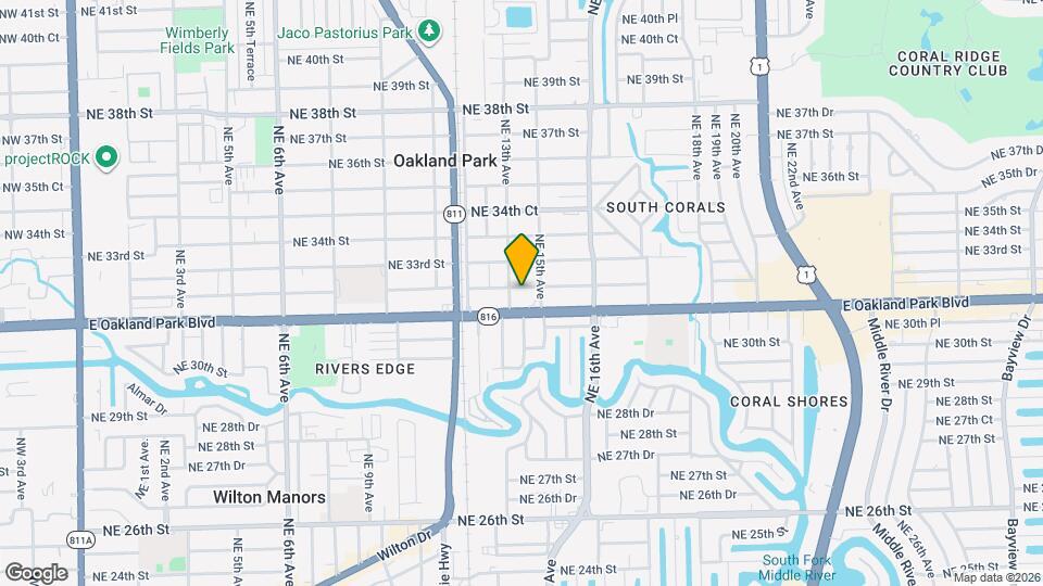 1398 NE 32nd St, Unit Duplex A Map and Location Details