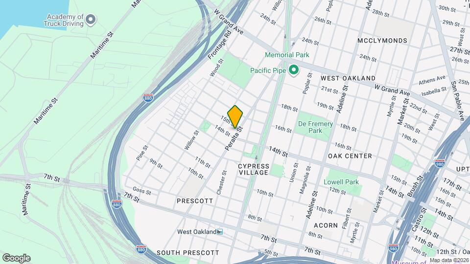 1411 Peralta St Mapa y Detalles de la Ubicación