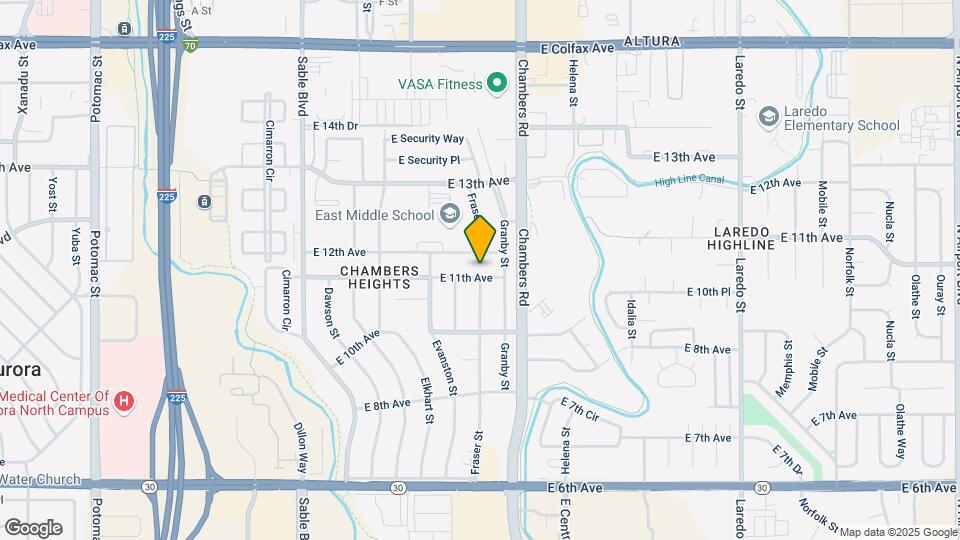 15093 E 11th Ave Mapa y Detalles de la Ubicación
