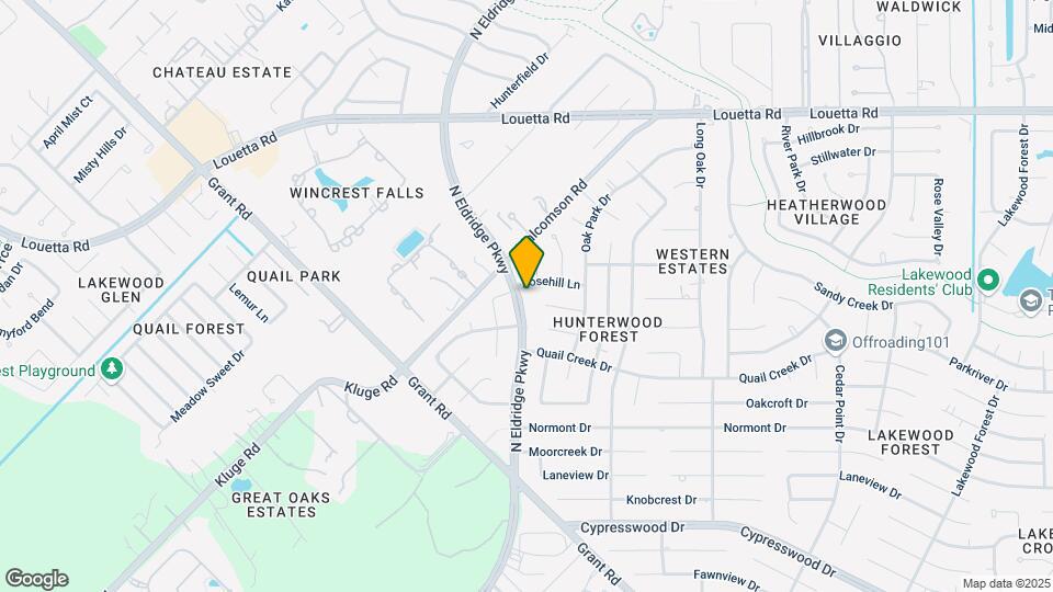 14826 N Eldridge Pkwy Map and Location Details