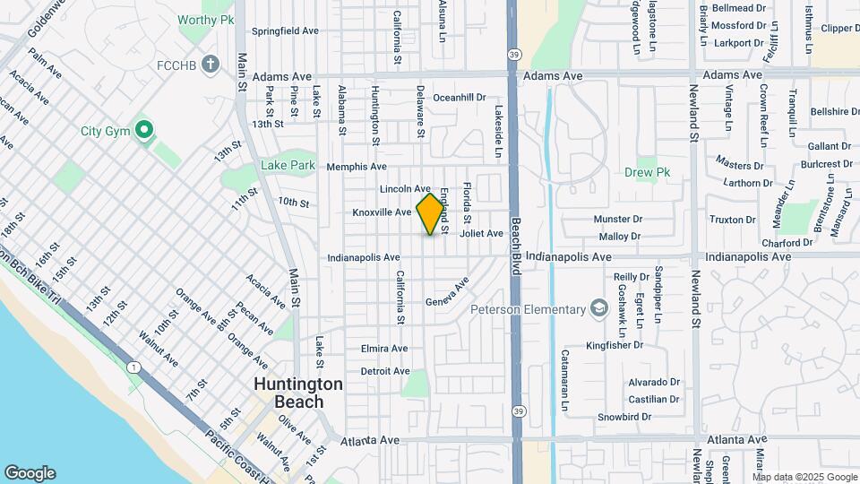 916 Delaware St, Unit 916 Front Map and Location Details
