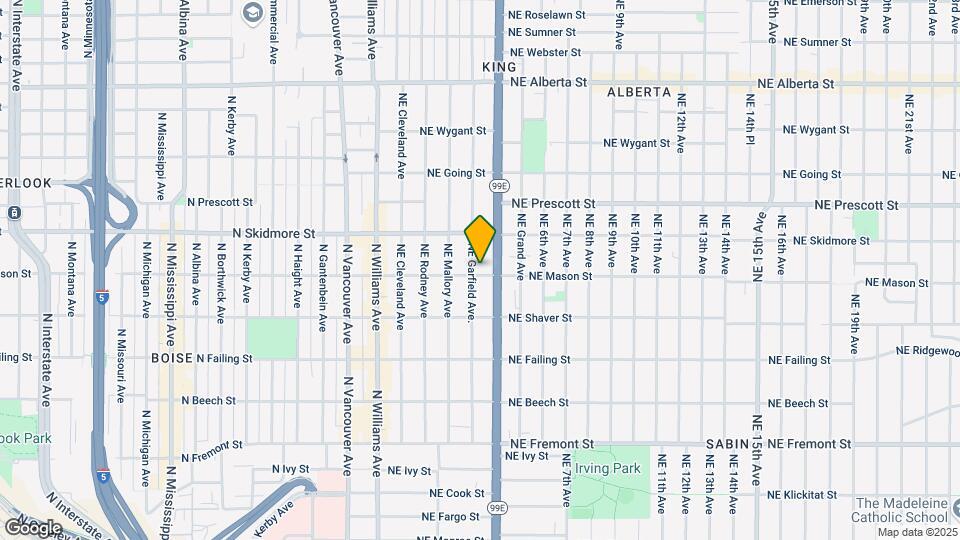 4116 NE Garfield Ave. Map and Location Details