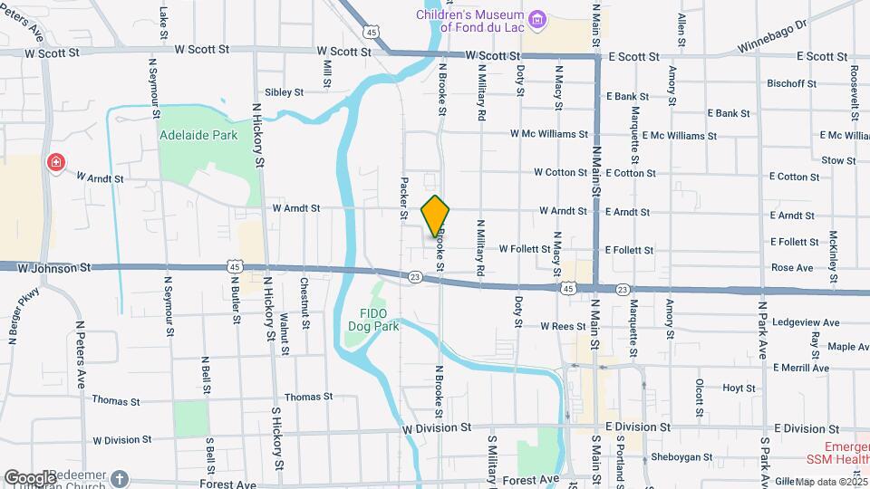 222 N Brooke St Mapa y Detalles de la Ubicación