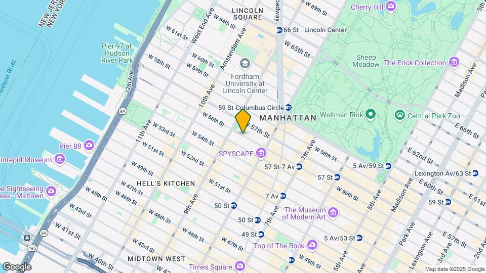 342 W 56th St Map and Location Details