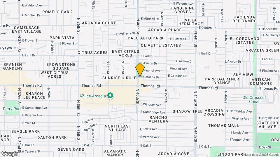 3725 E Catalina Dr Mapa y Detalles de la Ubicación