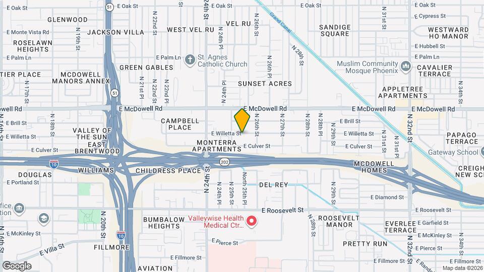 2519 E Willetta St Map and Location Details