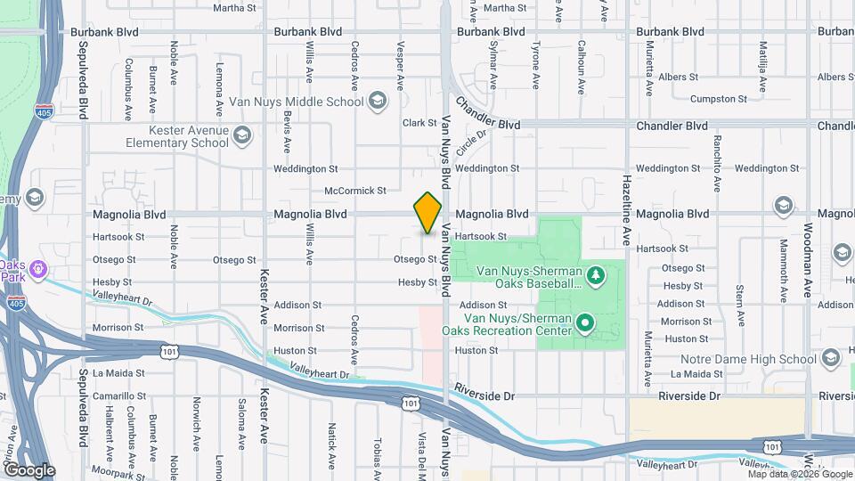 5124 Vista del Monte Ave Map and Location Details
