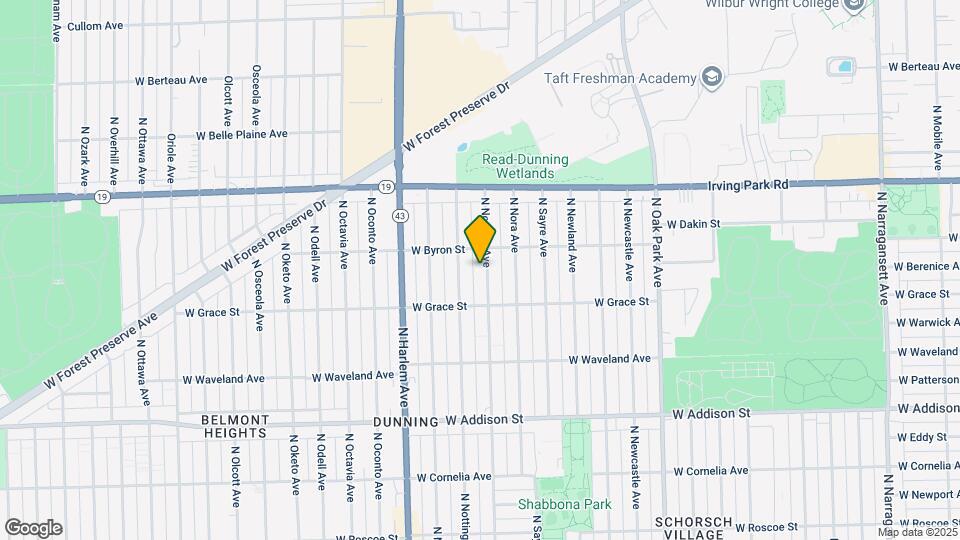 3836 N Nordica Ave Mapa y Detalles de la Ubicación