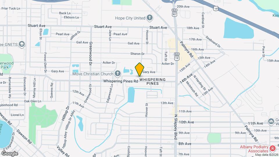 1305 Whispering Pines Rd Map and Location Details