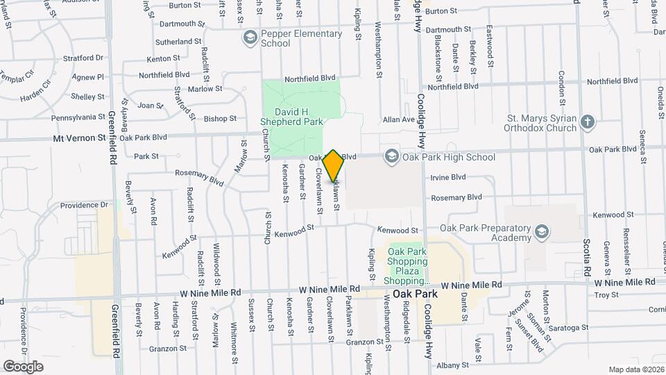 23545 Parklawn St Mapa y Detalles de la Ubicación