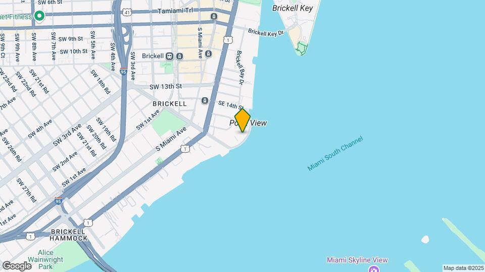 1430 Brickell Bay Dr, Unit 805 Map and Location Details