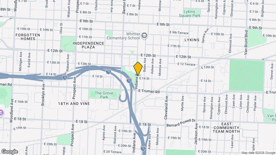 3400 E 14th St, Unit 2 Map and Location Details