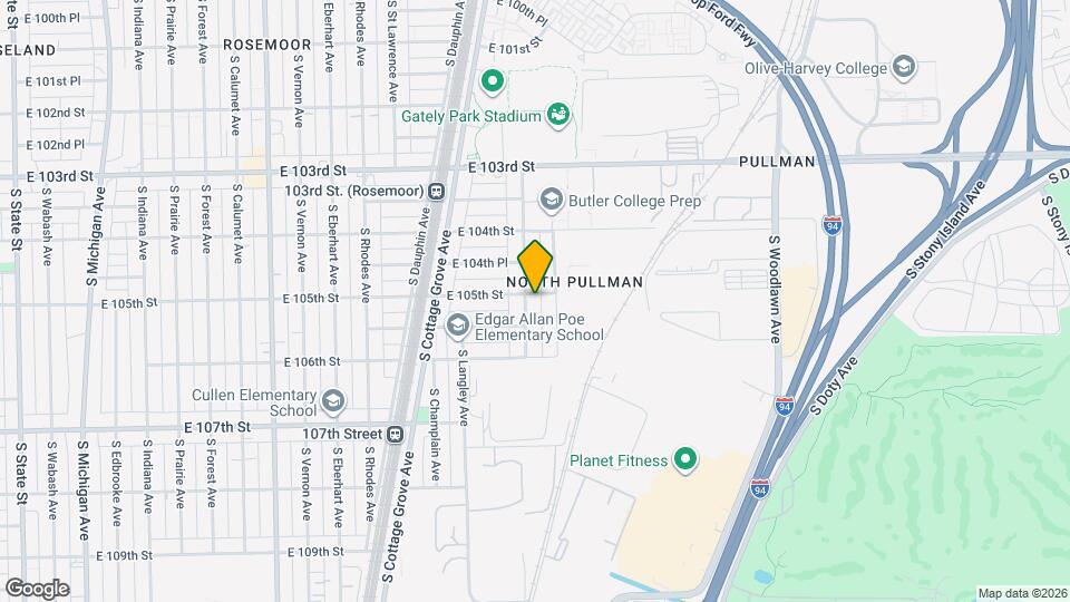 10501 S Corliss Ave Map and Location Details