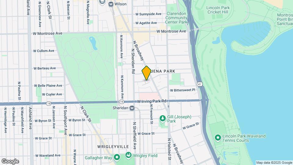 915-923 W Belle Plaine Ave Mapa y Detalles de la Ubicación
