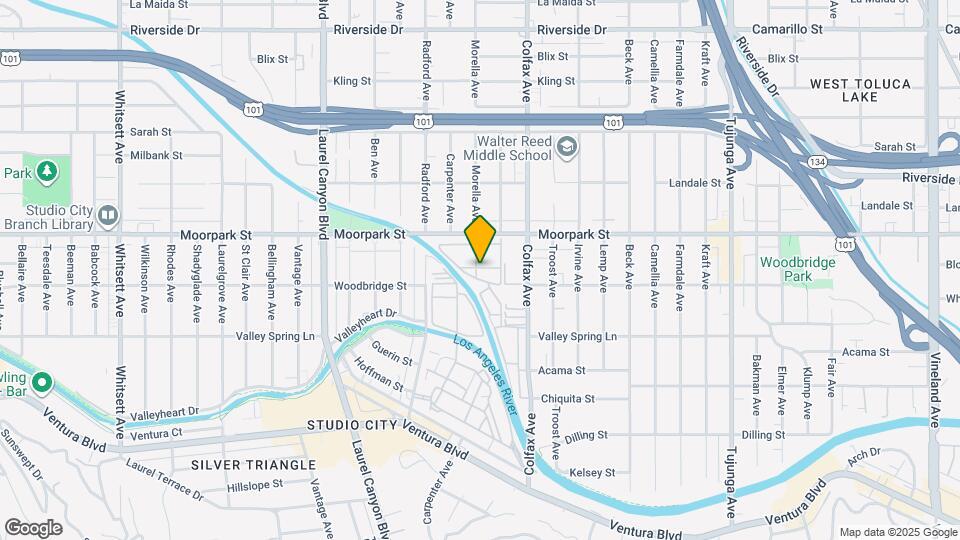 11818 Moorpark St Map and Location Details