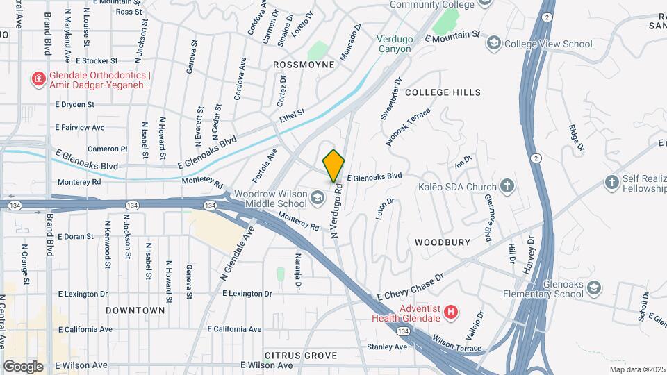 813 N Verdugo Rd Map and Location Details