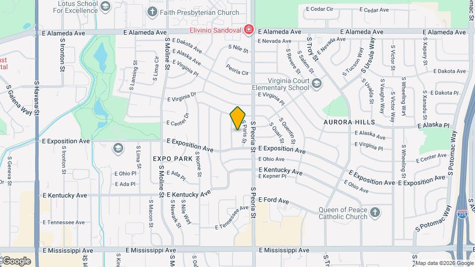 650 S Oswego St Map and Location Details