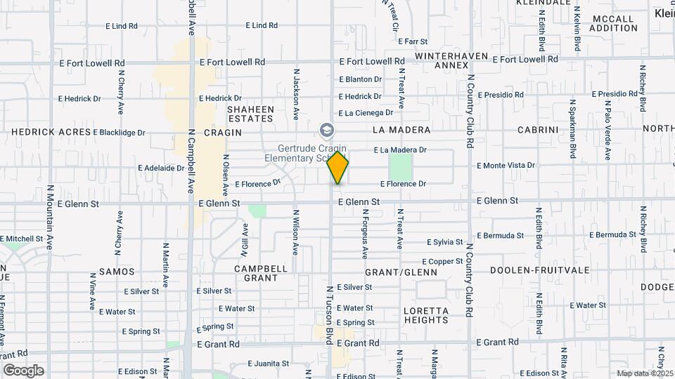 2818 N Tucson Blvd Mapa y Detalles de la Ubicación