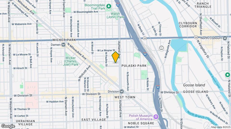 1618 W Blackhawk St Map and Location Details
