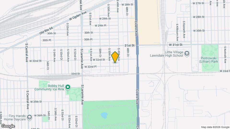 4914 W 32nd Pl Map and Location Details